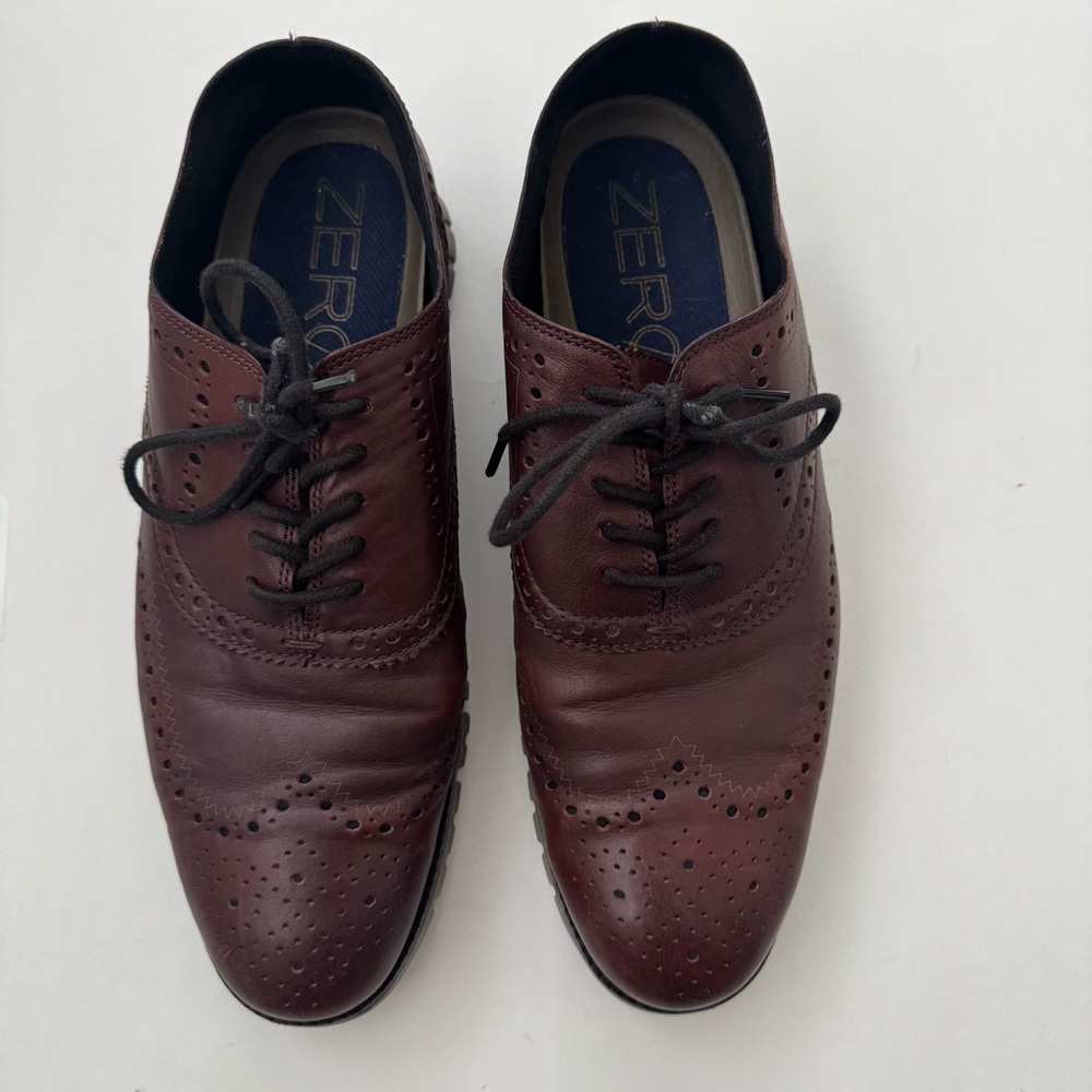 Cole Haan ZeroGrand Wingtip Oxfords British Tan Leather Men’s 11 Brogue Shoes